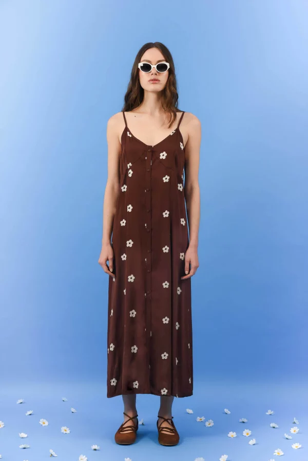 DAISY DRESS BROWN - Image 4