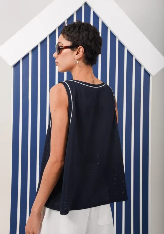 FIELD BASKET TOP DARK BLUE