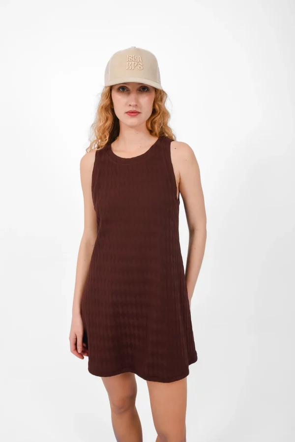 SANDY MINI DRESS BROWN