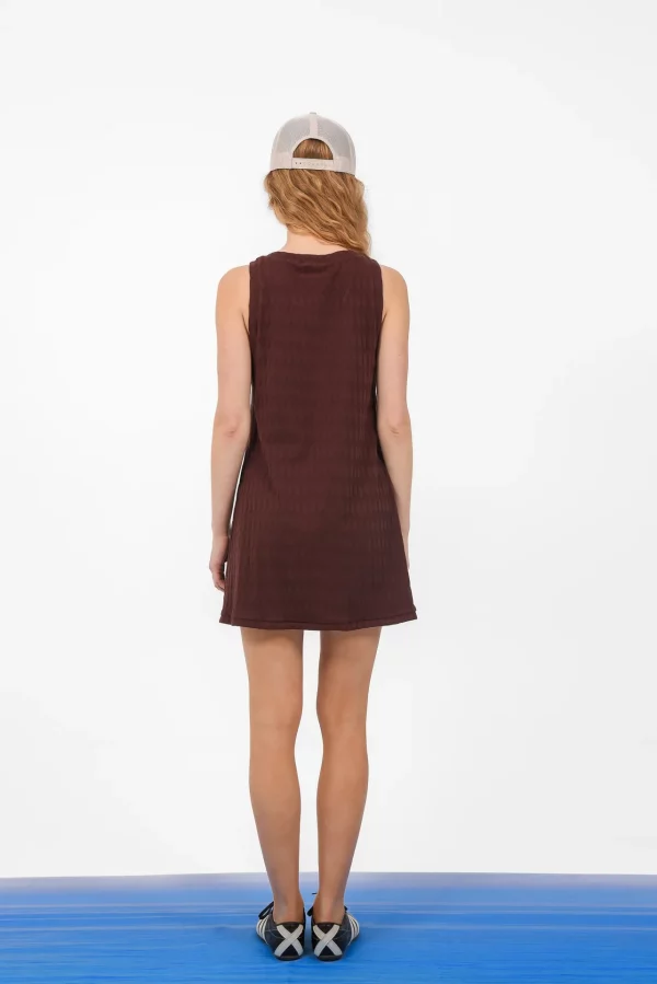 SANDY MINI DRESS BROWN - Image 3