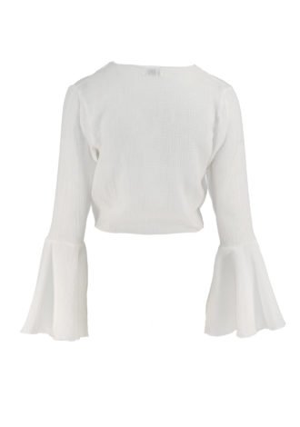 CORAL WRAP BLOUSE WHITE