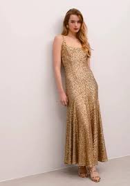 LOUANE GOLD SEQUIN DRESS