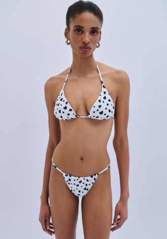 COMBOS 0110 SET BIKINI HEARTS BLACK / WHITE