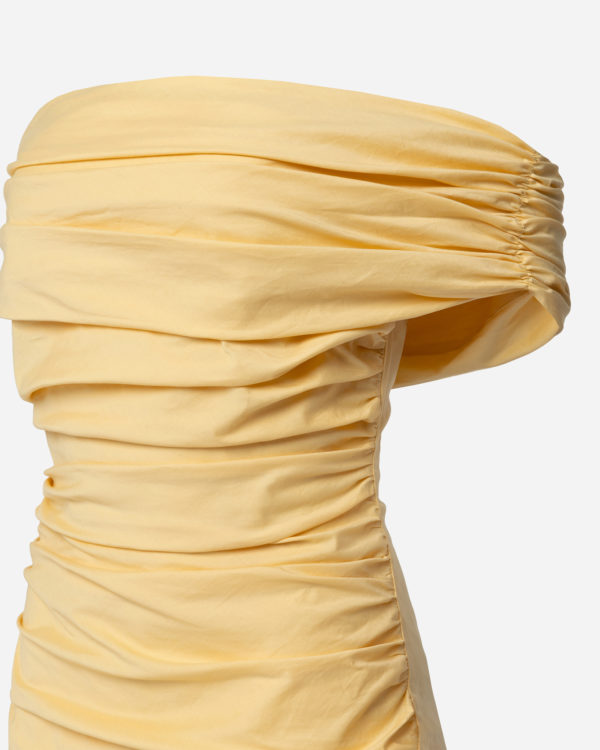 DRAPED DRESS BUTTER YELLOW - Image 2