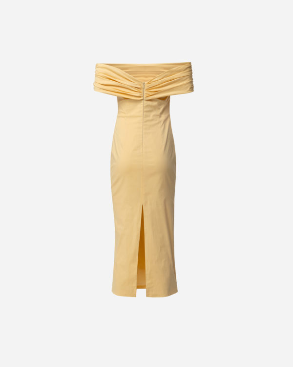 DRAPED DRESS BUTTER YELLOW - Image 3