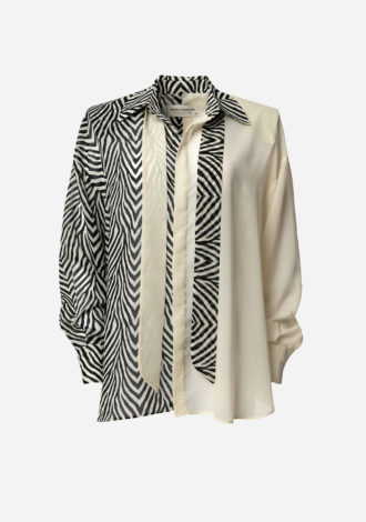 TOW-TONE ZEBRA PRINT SHIRT