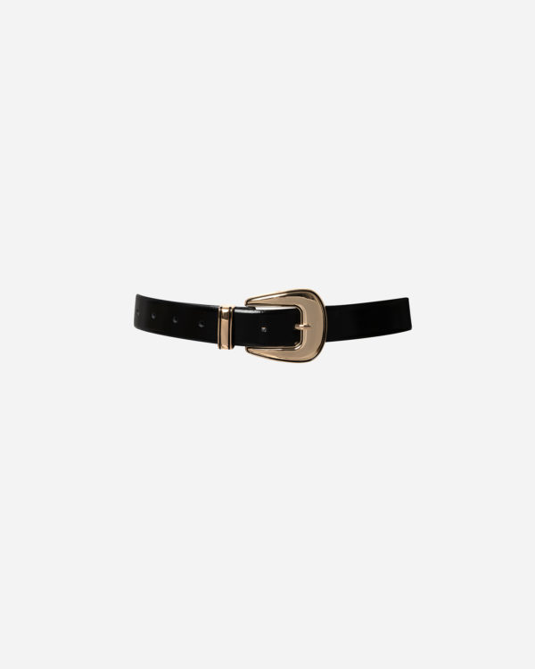 BLACK LEATHER WITH BELT