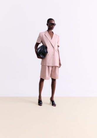 BLUSH SHORT-SLEEVE BLAZER