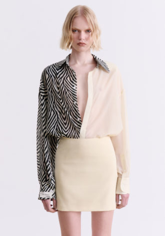 TOW-TONE ZEBRA PRINT SHIRT