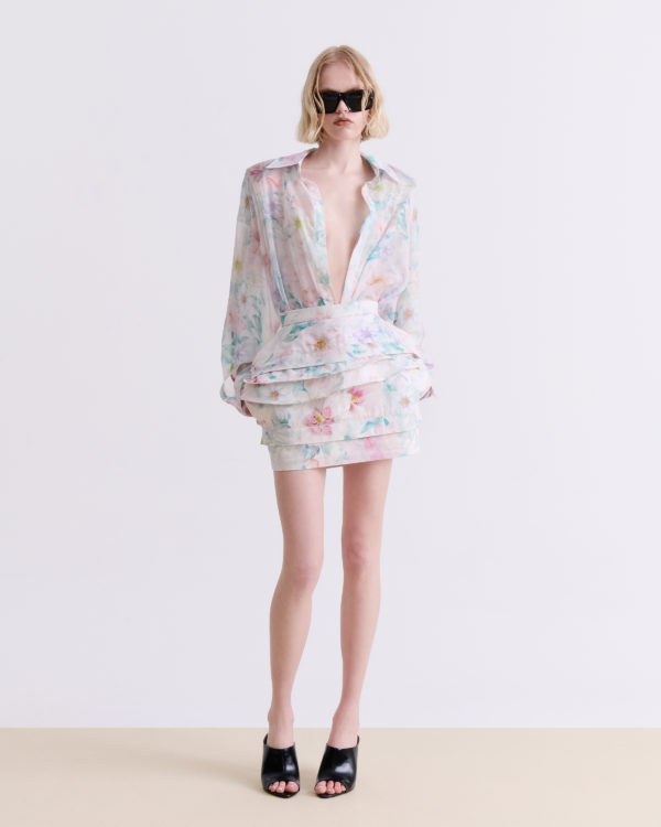 PASTEL FLORAL PRINT SHIRT - Image 3