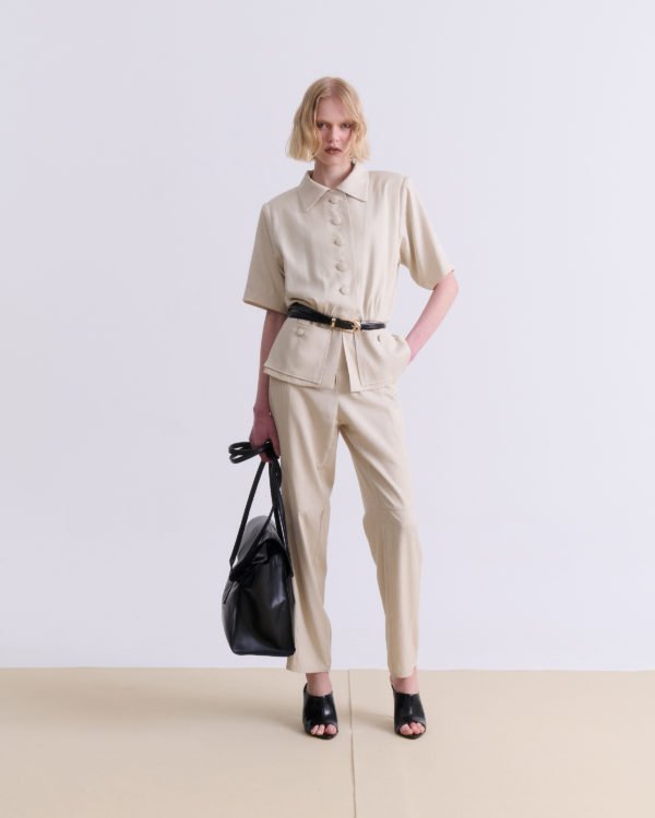 BEIGE TAILORED PANTS