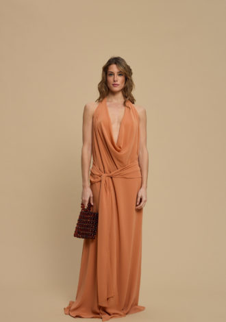 WAVE DRESS PEACH