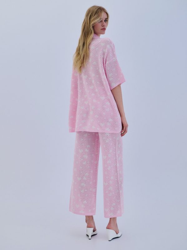 COMBOS 0009 CARDIGAN POLO V HEARTS PINK - Image 3