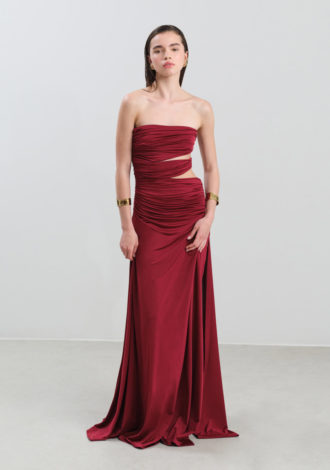 AURELIA RED WINE DRESS