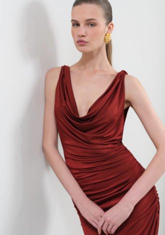LEONORE CHOCOLATE DRESS