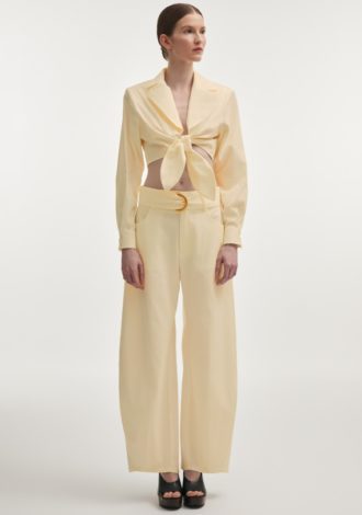 PURE BARREL TROUSER BUTTER YELLOW