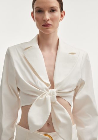 PURE CROP SHIRT WHITE