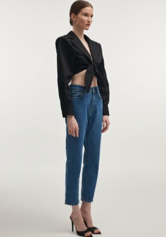 PURE CROP SHIRT BLACK