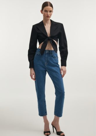 PURE CROP SHIRT BLACK