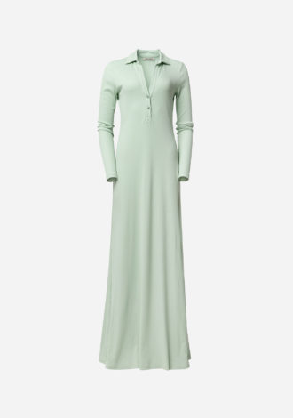 V-NECK RIB MAXI DRESS MINT