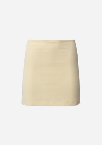 CREAM TAILORED SKIRT YELLOW