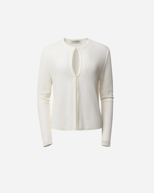 CREAM KNIT CARDIGAN - Image 2
