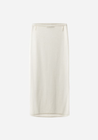 CREAM KNIT MIDI SKIRTS