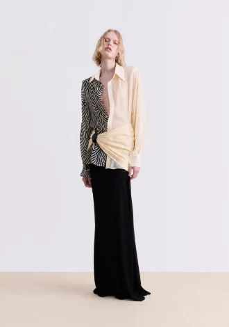BLACK FLUID MAXI SKIRT