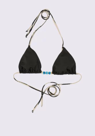 ZEBRA PRINT TRIANGLE BIKINI TOP