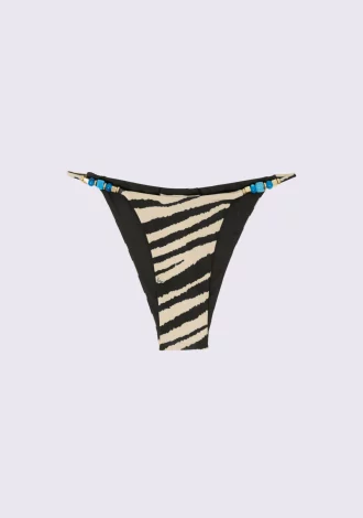 ZEBRA PRINT THIN STRAP BIKINI BOTTOMS