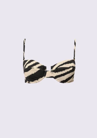 ZEBRA PRINT UNDERWIRE BIKINI TOP