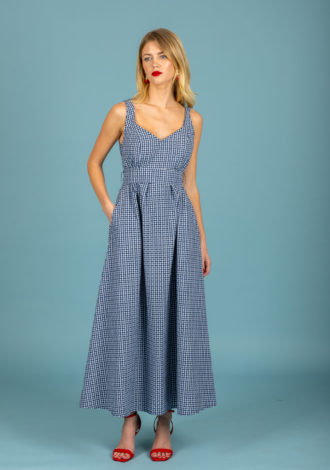 AELIA POPLIN DRESS BLUE