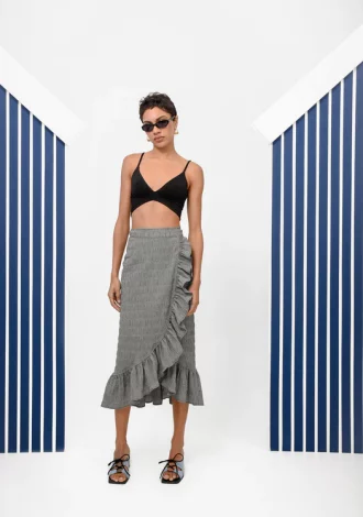 FIESTA WRAP SKIRT BLACK