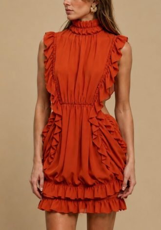 ALCYONE DRESS TERRACOTTA