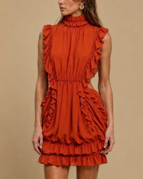 ALCYONE DRESS TERRACOTTA - Image 2
