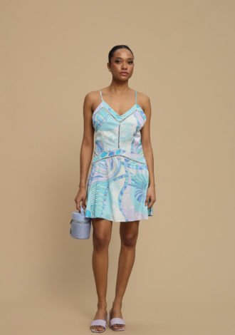 AMINA DRESS AQUA LILAC