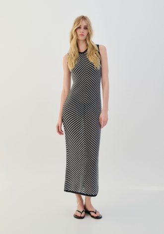 COMBOS 0014 DRESS MAXI TWO-TONE BLACK