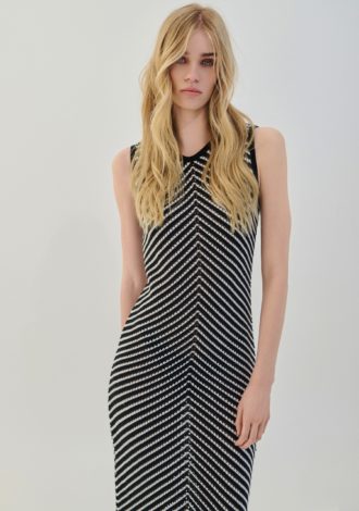 COMBOS 0014 DRESS MAXI TWO-TONE BLACK