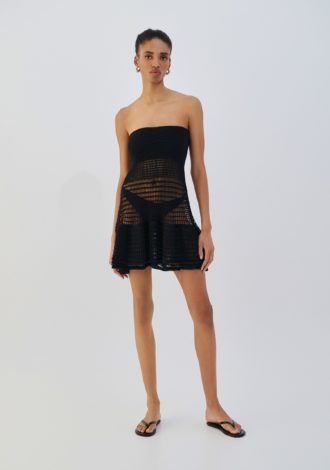 COMBOS 0041 DRESS MINI STRAPLESS RUFFLED