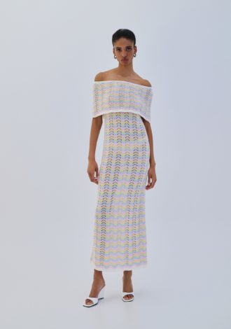 COMBOS 0020 DRESS MAXI STRAPLESS TRICOLOR