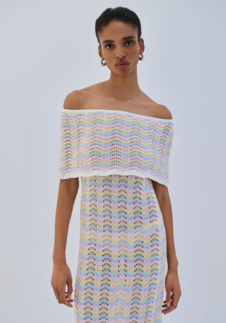 COMBOS 0020 DRESS MAXI STRAPLESS TRICOLOR