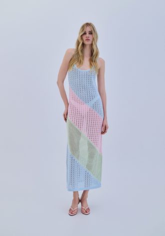 COMBOS 0022 DRESS MAXI TRICOLOR