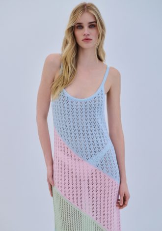 COMBOS 0022 DRESS MAXI TRICOLOR