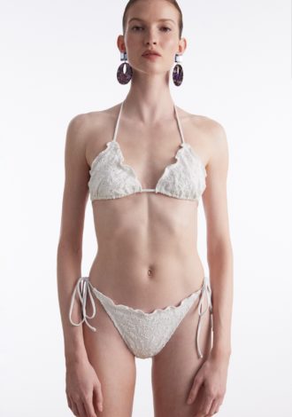 BLACK PEARL TRIANGLE BIKINI WHITE