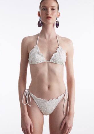 BLACK PEARL TRIANGLE BIKINI WHITE