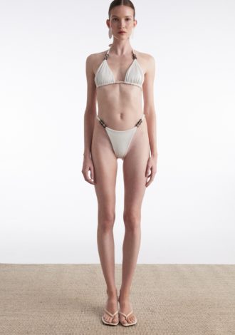 ANNA BIKINI BEIGE WHITE DOUBLE FACE