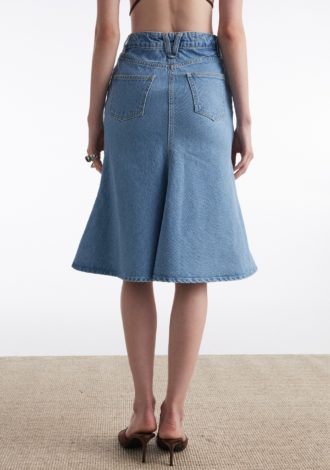 SILIA DENIM SKIRT BLUE