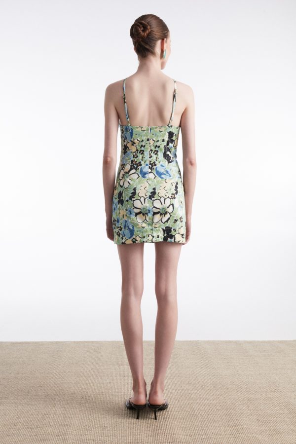 ALICE MINI DRESS FLORAL BLUE - Image 2
