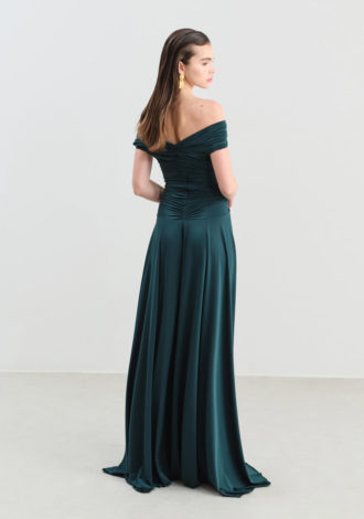 ALESSANDRA DRESS DARK GREEN
