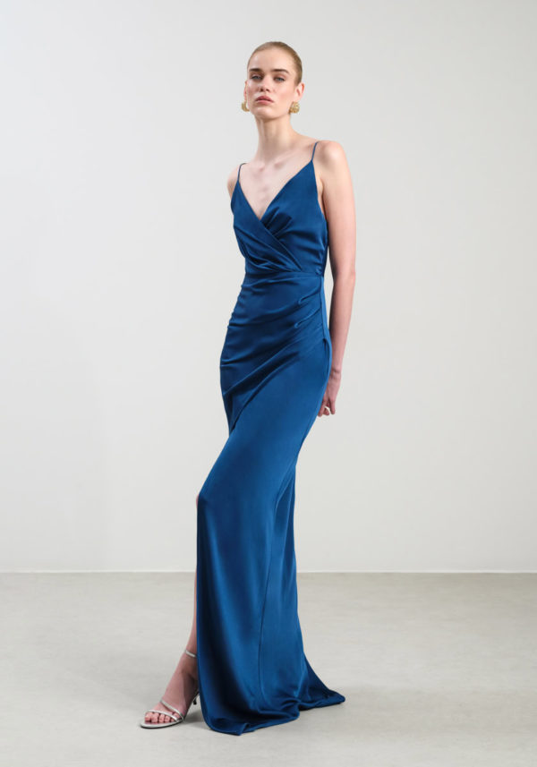 VERONICA DARK PETROL DRESS